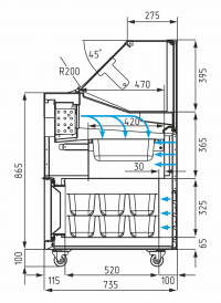 Морозильная витрина для мороженого BLISS IC72 SL 1,3-1 9003
