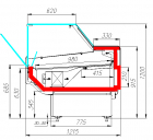 Холодильная витрина GC120 VV 2,0-1 (динамика) 3004 (ATRIUM 2)